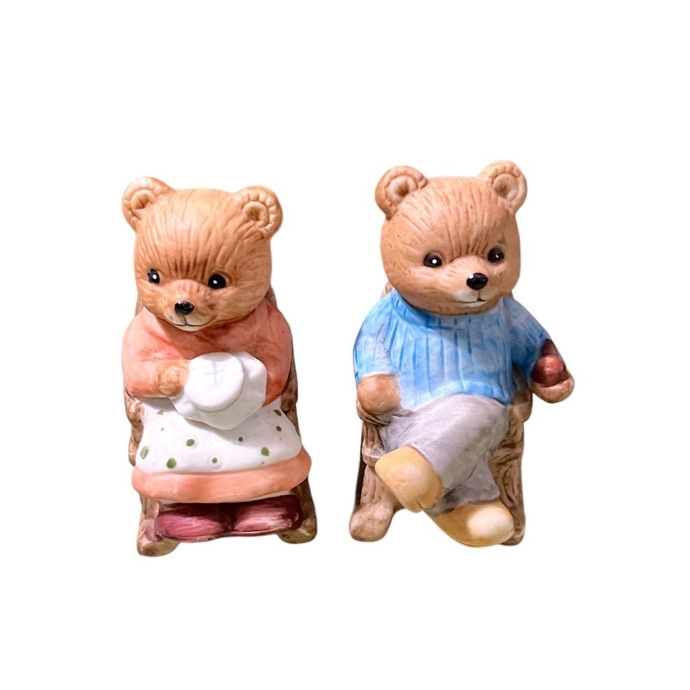 Vintage Homco Rocking Bears Set